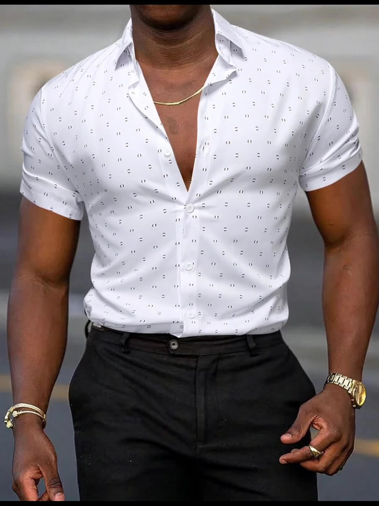 Blouse à Manches Courtes Élégante
