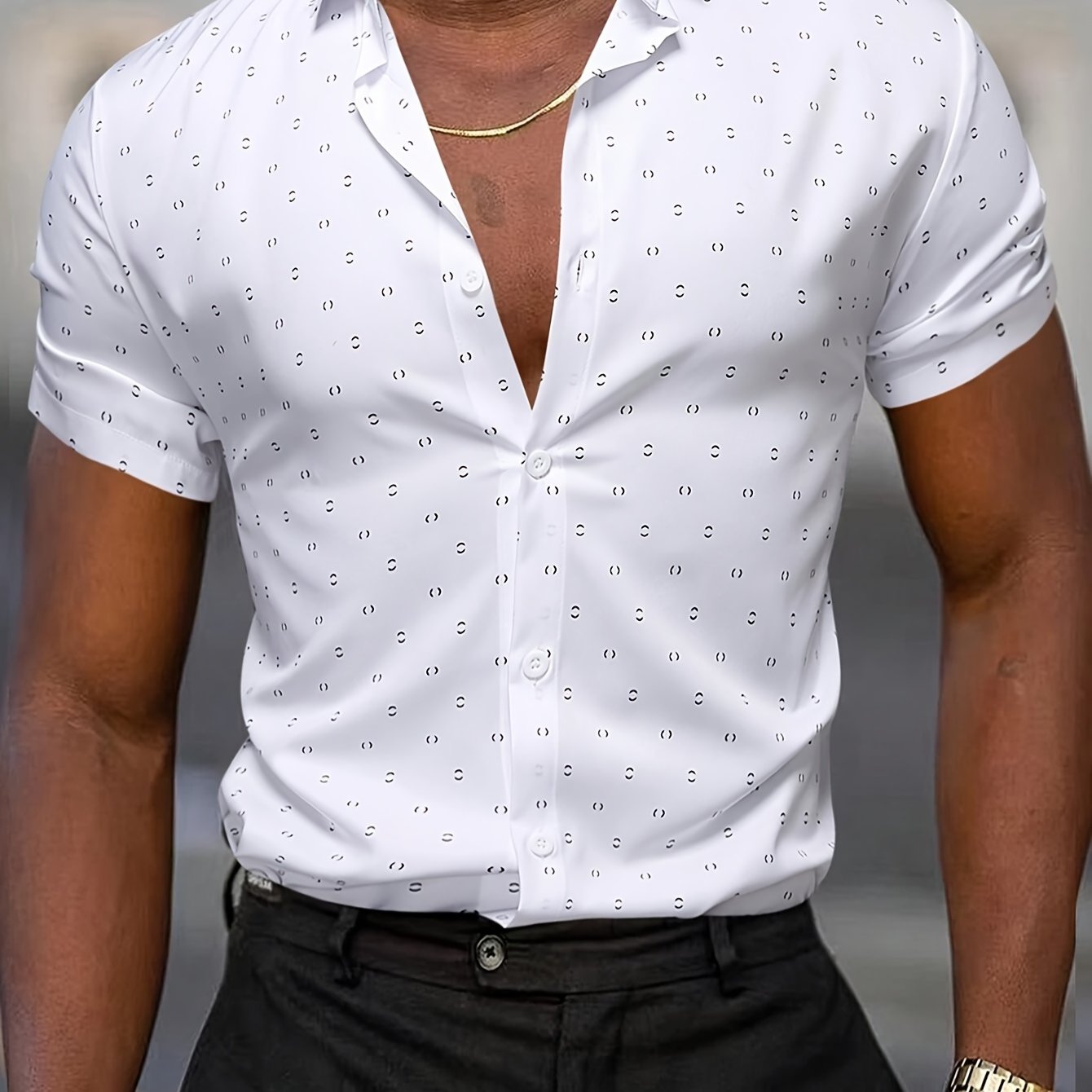 Blouse à Manches Courtes Élégante