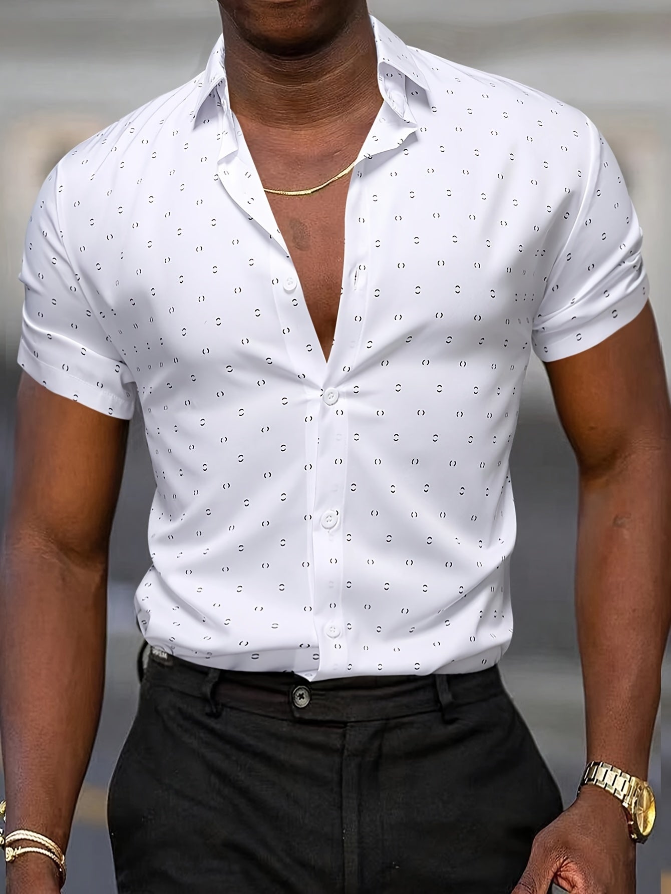 Blouse à Manches Courtes Élégante
